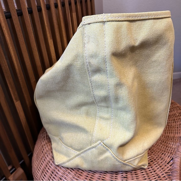VTG L. L. Bean Boat & Tote Golden Butter Yellow Heavy Duty Canvas XL  - HTF - Picture 11 of 12
